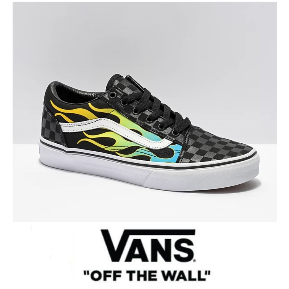 Vans Old Skool Checkerboard Flame Glow in the Dark